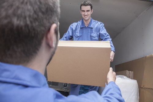 Moving van for local removals in Harlington on a residential street