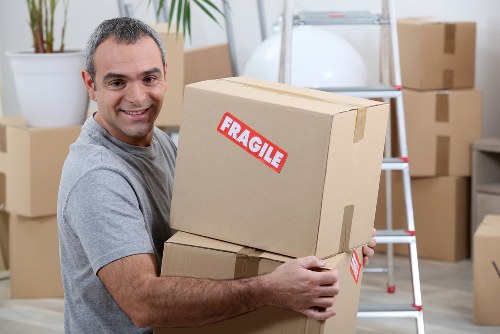 Local removals team preparing a move in Harlington