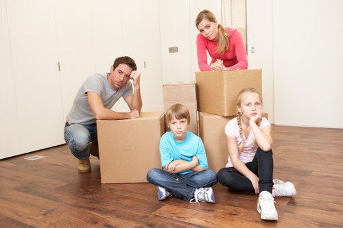 Professional movers handling a short-distance removals job in Harlington