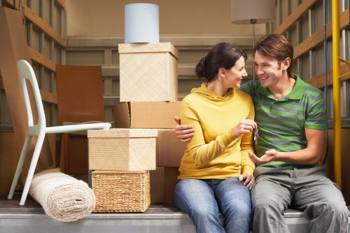 Household furniture packed for storage in Harlington